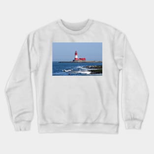 Longstone Lighthouse on the Farne Islands, Northumberland, UK Crewneck Sweatshirt